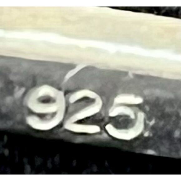 VTG 925 Taxco Mexico Hinged Child Bracelet Enamel w/Abalone- Flower - Picture 5 of 5